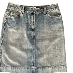 Talbots Light Blue Denim Mini Skirt
